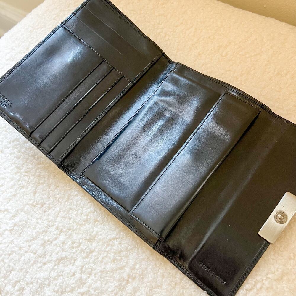 PRADA Black Leather Wallet - Picture 6 of 10